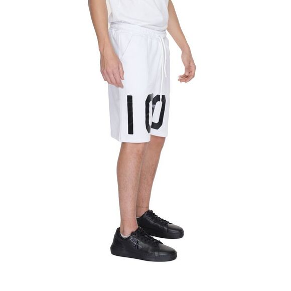 Icon White Cotton Bermuda Men's Shorts - Picture 3 of 5